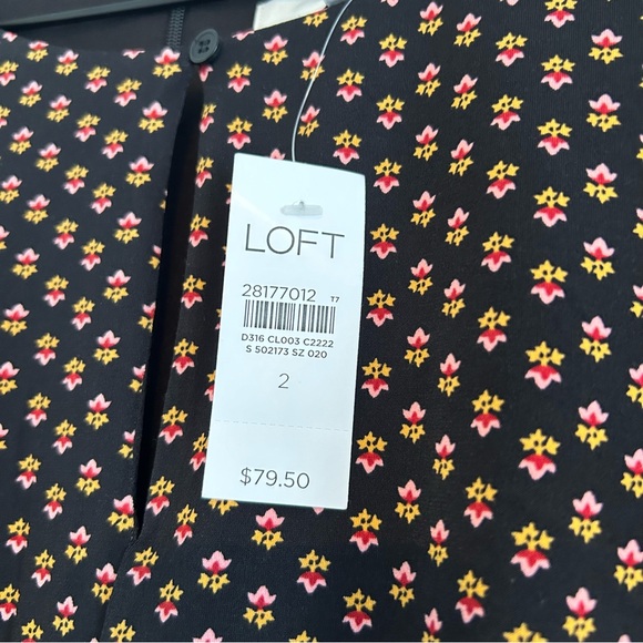 LOFT Ann Taylor NWT 2 $79 Floral Keyhole Dress - Picture 3 of 5